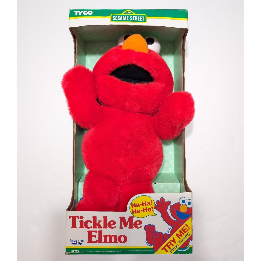 Vintage TYCO Tickle Me Elmo Plush Toy Doll 1996 Sesame Street ~ Does Not Shake